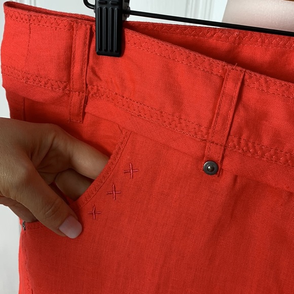 ☀️ New with tags ECRU salmon coloured linen capri - Picture 6 of 8